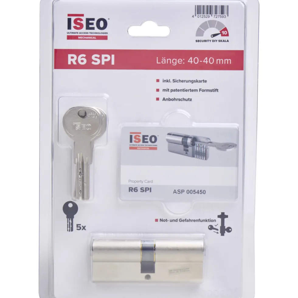 ISEO® Schließzylinder R6 SPI 40/40 VS