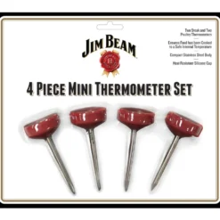 JIM BEAM Mini-Thermometer, 4er-Set