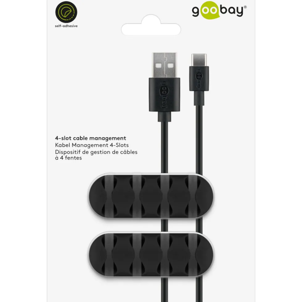 Kabel Management mit 4-Slots im 2-er Set
