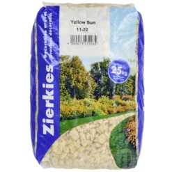 Kalksplitt Yellow Sun im 25 kg Sack mit 11 bis 22 mm Körnung