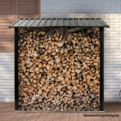 Kaminholzregal 154x83x157 cm aus verzinktem Stahl