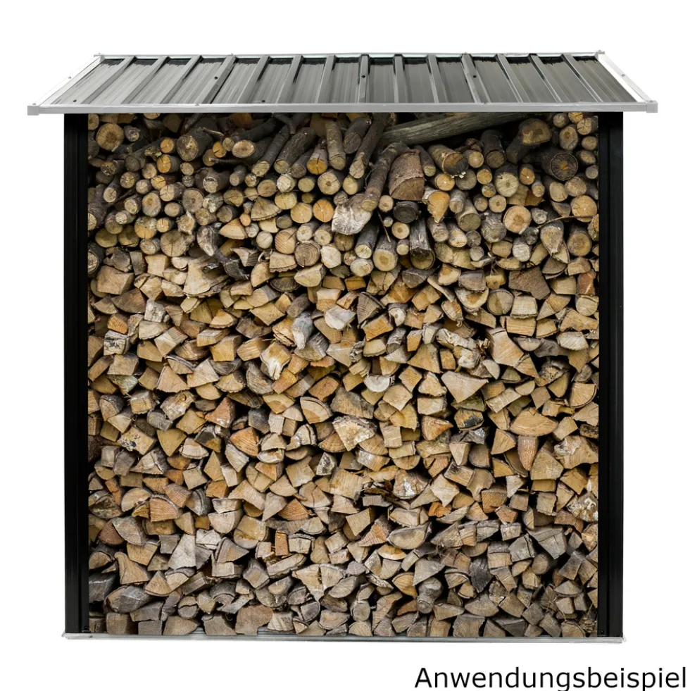 Kaminholzregal 154x83x157 cm aus verzinktem Stahl