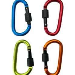 Karabiner mit Sicherheitsverschluss im 4er-Set in verschiedenen Farben