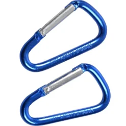 Karabiner 10 x 50 mm Alu 2 Stück blau