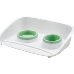 Katzennapf-Set in granit/soft green