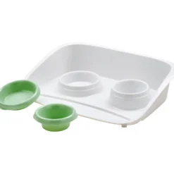Katzennapf-Set in granit/soft green