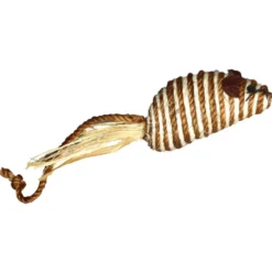 Katzenspielzeug Sisalmaus mit Feder