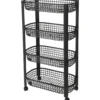 Küchentrolley 4 Etagen 46,5 x 26 x 78,8 cm Schwarz