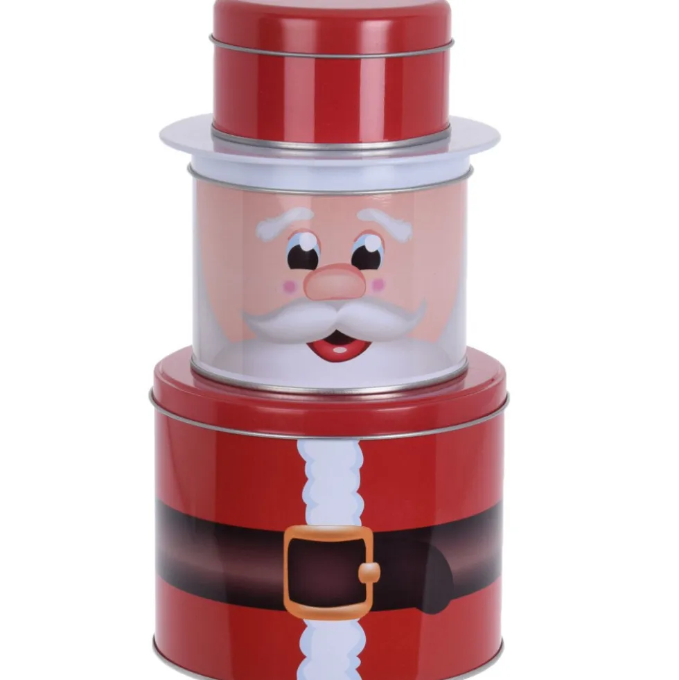 Keksdose 3in1 aus Metall in verschiedenen Weihnachtsmotiven