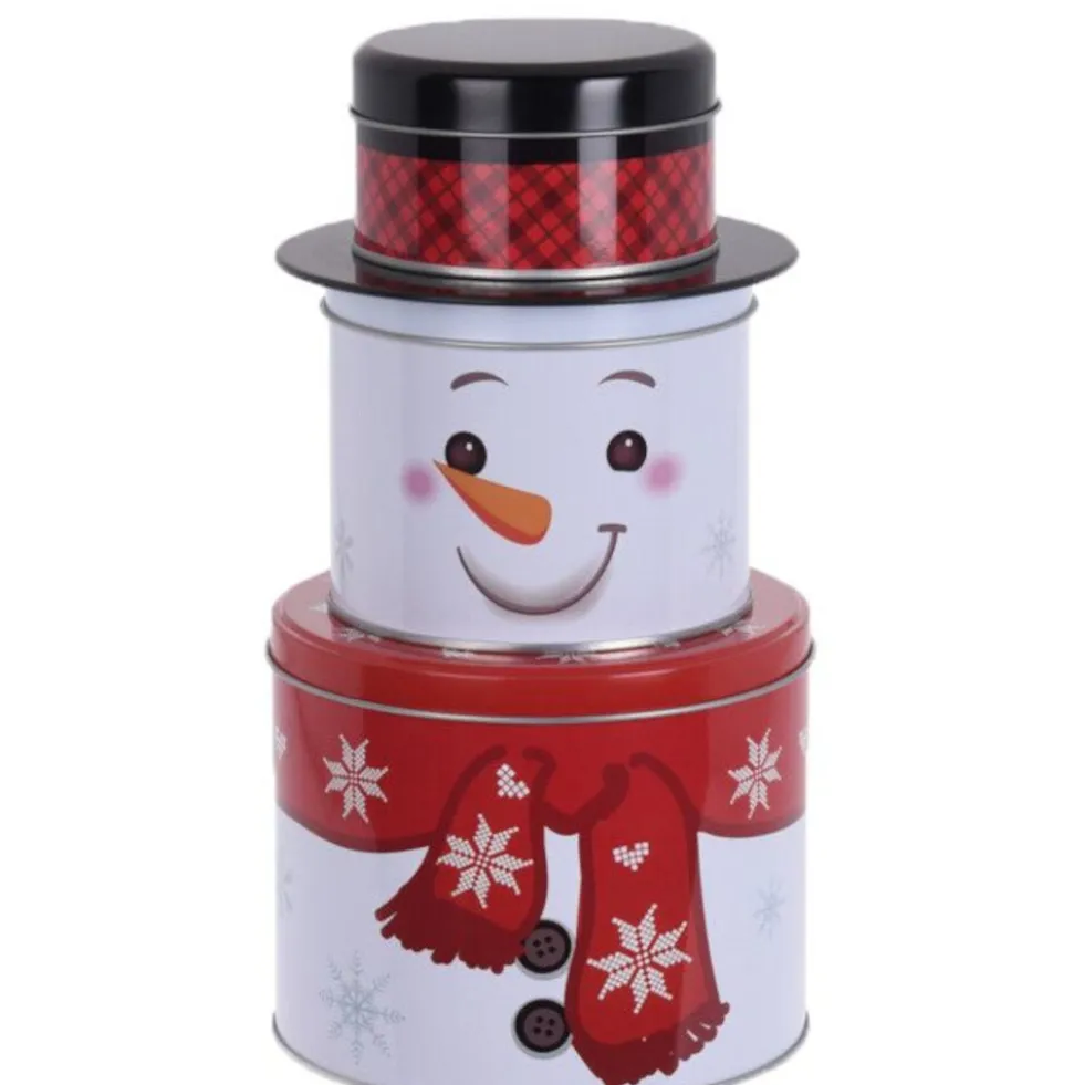 Keksdose 3in1 aus Metall in verschiedenen Weihnachtsmotiven
