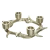 Kerzenhalter Geweih aus Aluminium in Silber - B-Ware