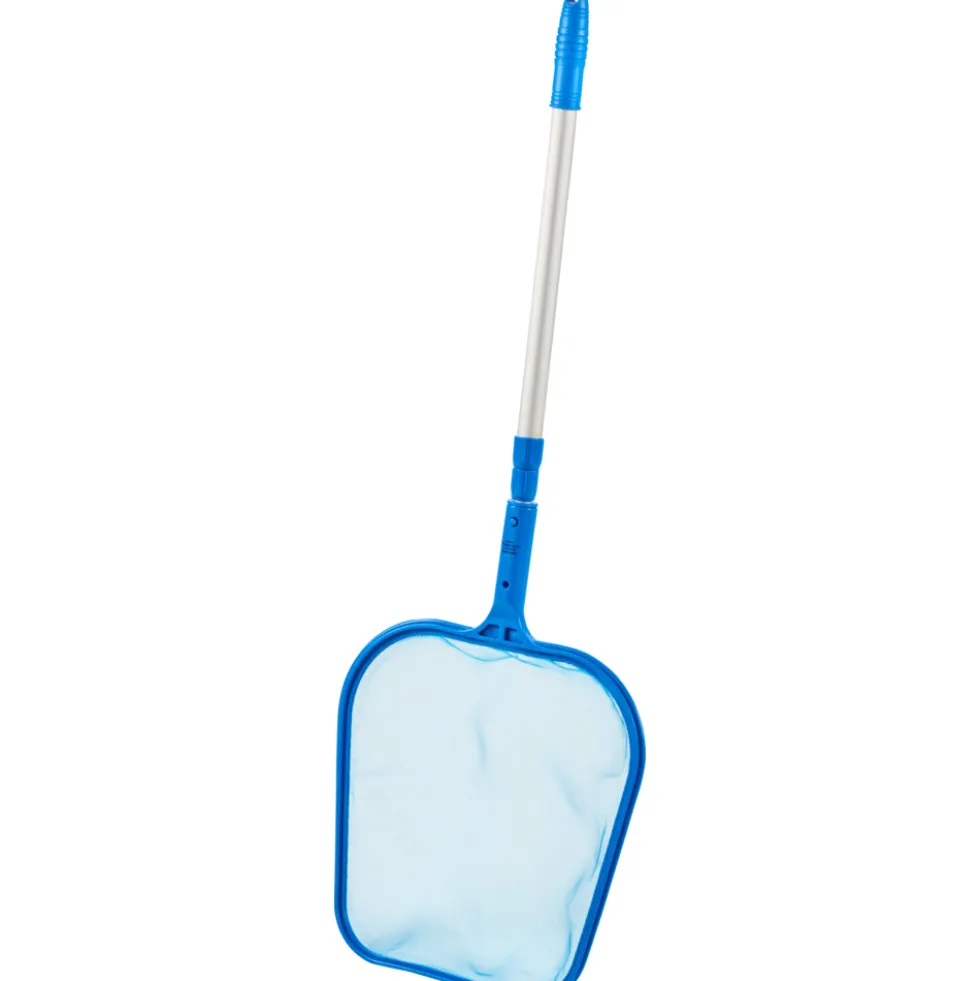Kescher mit Teleskopstiel, 120 cm, in Blau und Silber