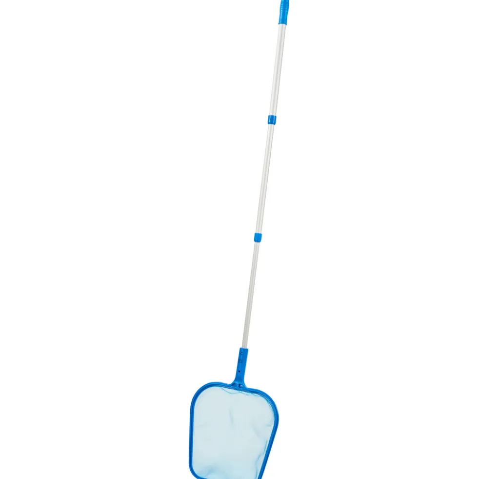 Kescher mit Teleskopstiel, 120 cm, in Blau und Silber