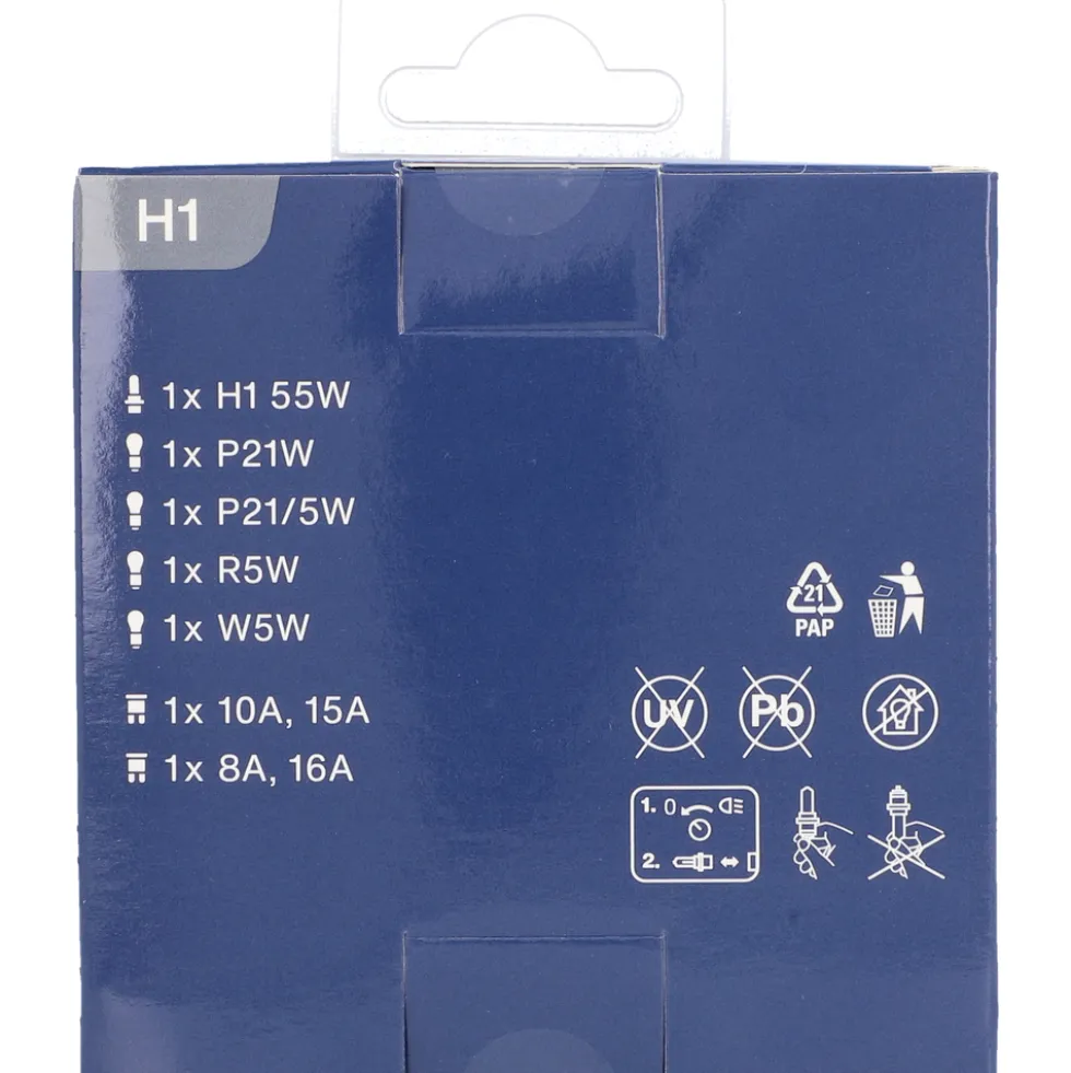 KFZ-Lampenersatzset 9-teilig H1 12 Volt