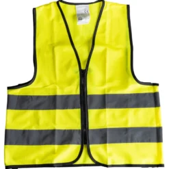 Kinder-Warnweste Größe M in Gelb aus Polyester