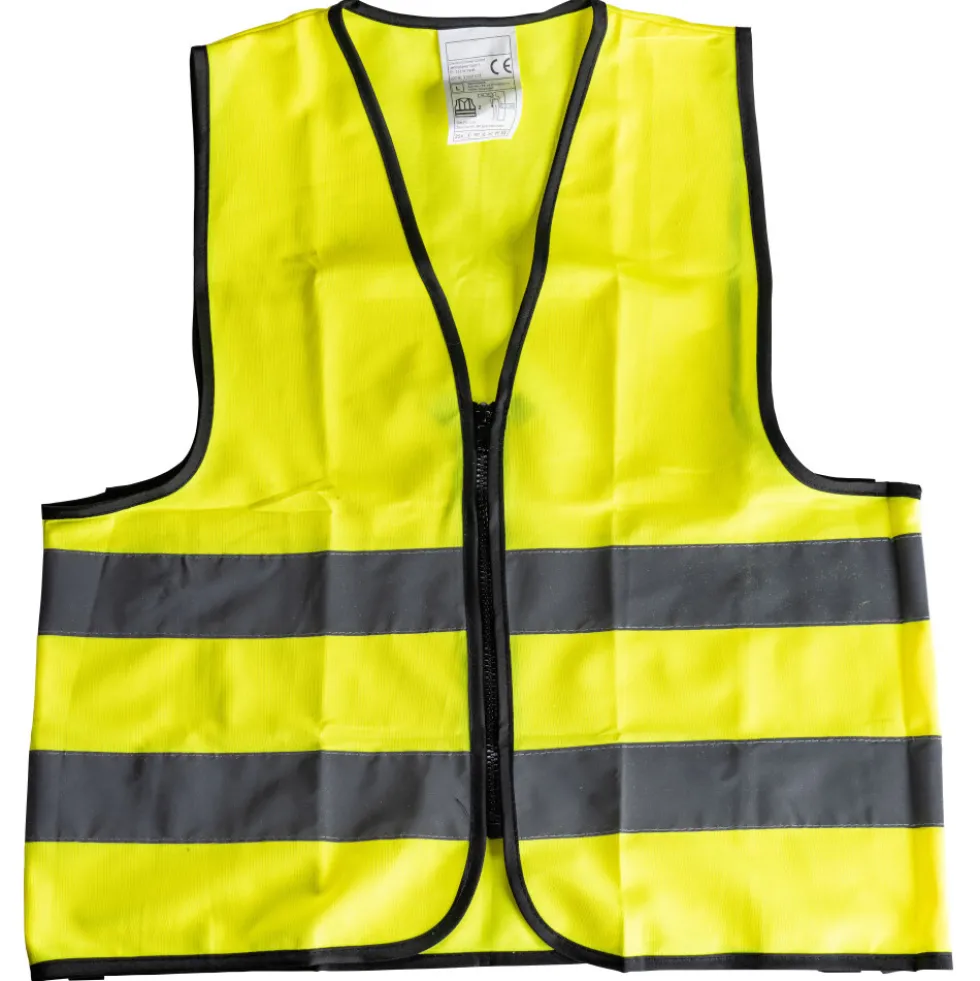 Kinder-Warnweste Größe M in Gelb aus Polyester