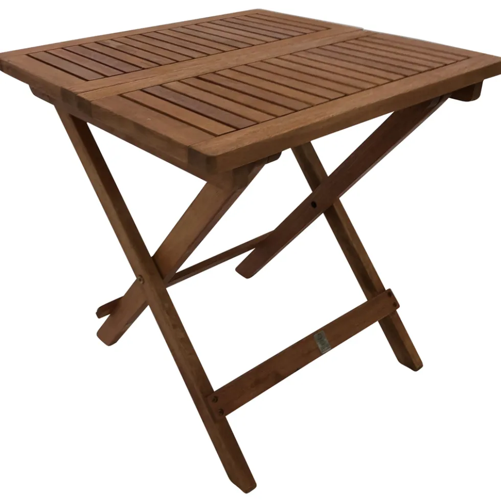 Klapp-Beistelltisch 50 x 50 x 50 cm Eukalyptus geölt
