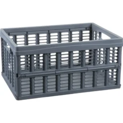 Klappbox schwarz aus recyceltem Kunststoff