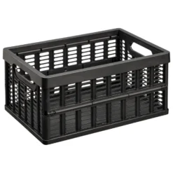 Klappbox schwarz aus recyceltem Kunststoff