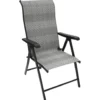 Klappsessel 2-er Set Stahl Schwarz und Polyrattan Grau