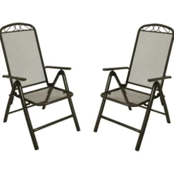 Klappsessel Hochlehner 2er Set 60 x 68 x 112 cm