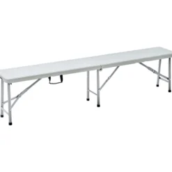 Klappsitzbank 180x28x43,5 cm aus HDPE in Weiß