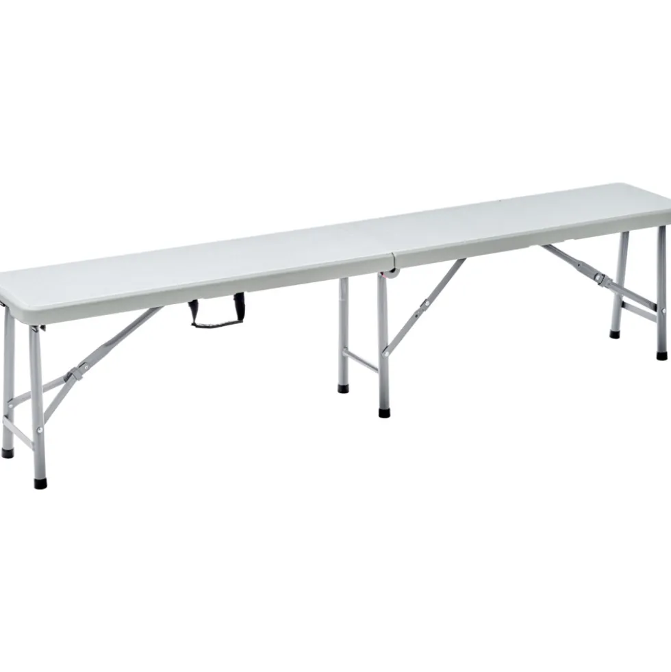 Klappsitzbank 180x28x43,5 cm aus HDPE in Weiß