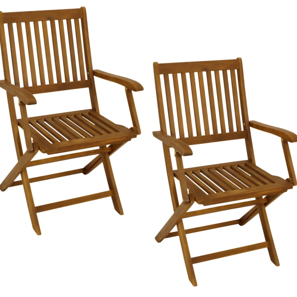 Klappstuhl-Set BENITA, 2-teilig, Akazienholz geölt