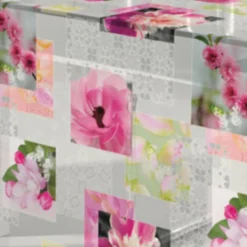 Klarsicht Tischdecke Blumen-Motiv "Paulin"