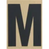 Klebebuchstabe M 100 mm schwarz