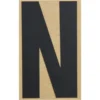 Klebebuchstabe N 100 mm schwarz