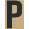 Klebebuchstabe P 100 mm schwarz