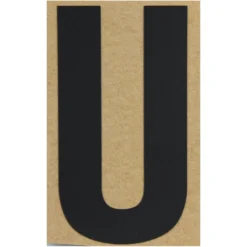 Klebebuchstabe U 100 mm schwarz