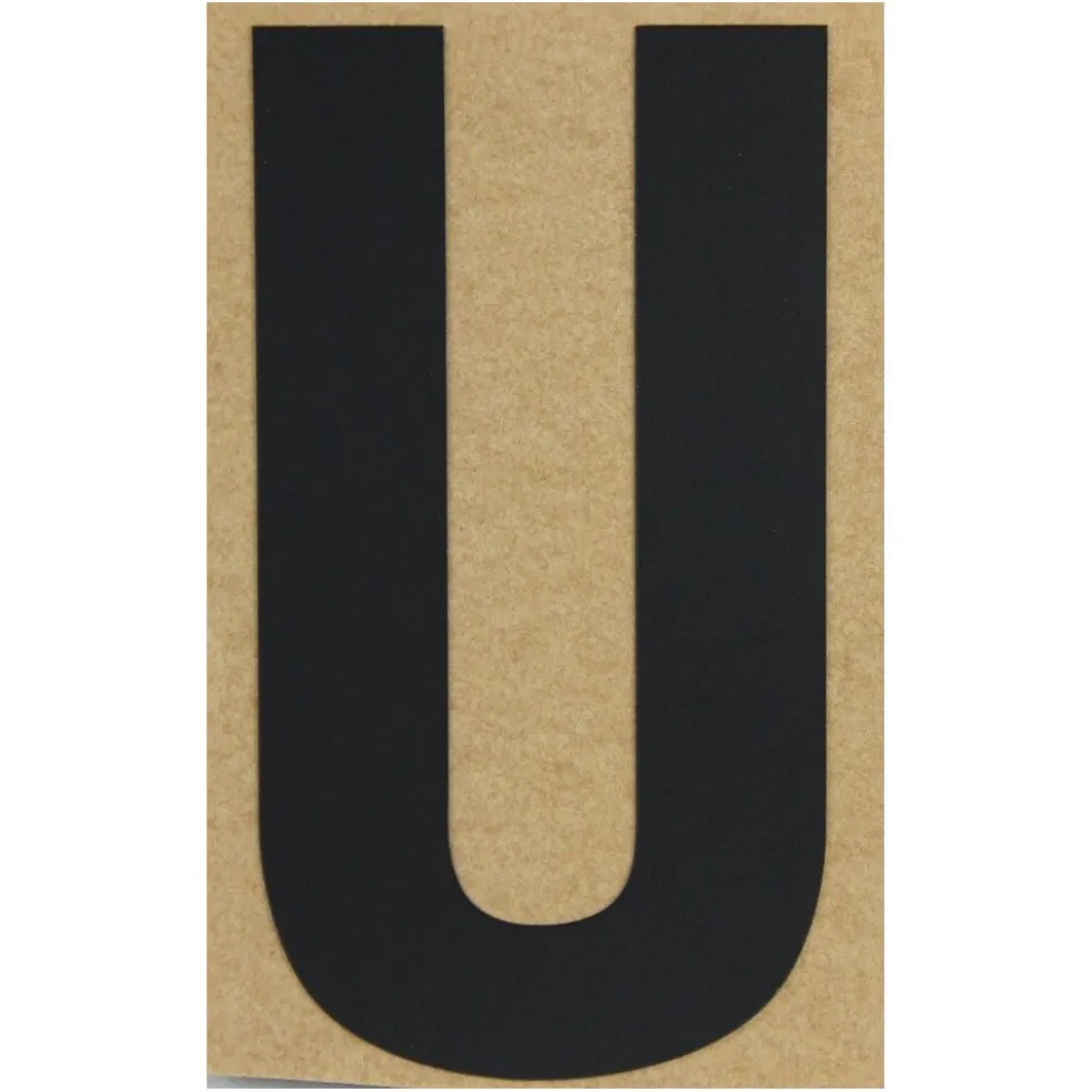 Klebebuchstabe U 100 mm schwarz