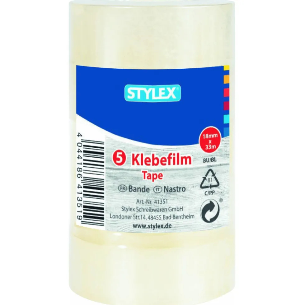 Klebefilm 18 mm x 33 m 5 Stück