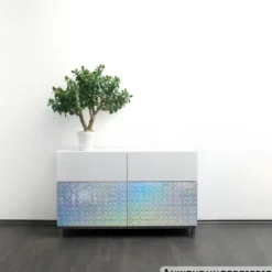 Klebefolie 200x45cm Holographie Schnee Spiegel Dekofolie Selbstklebefolie Möbelfolie