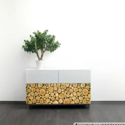 Klebefolie 200 x 45 cm mit Baumscheibenmotiv