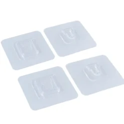 Klebehakenset 2 Paar transparent 55 x 55 mm