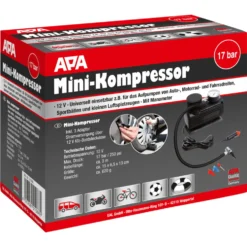 Kleinkompressor 12 V mit Aufsätzen