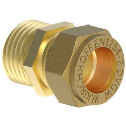 Klemmfitting 15mm 1/2"AG Übergangsstück Messing Verbindungsstück