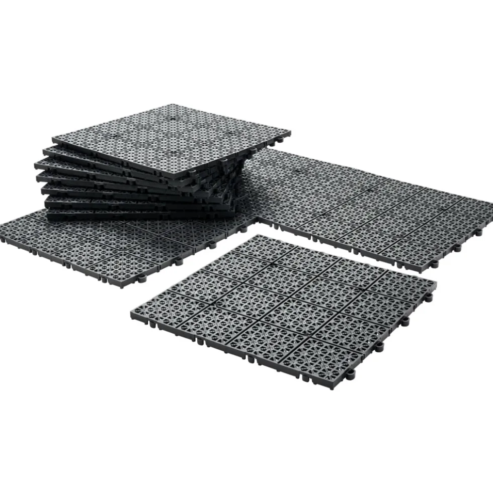 Klick-Bodenfliesen-Set 11 Stück 30 x 30 x 1 cm Kunststoff