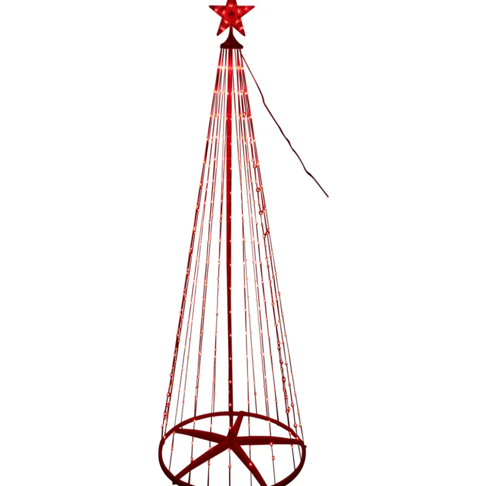 künstlicher LED-Lichterbaum mit Stern 150 cm RGB-Farbwechsel