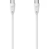 Koax-Anschlusskabel Stecker-Kupplung 90db 1,5m, weiß