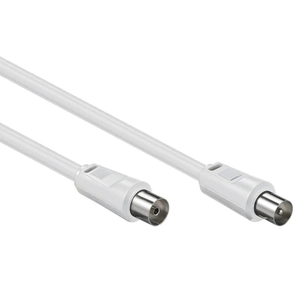 Koaxial Antennenkabel 80dB 5m in Weiß