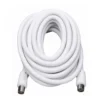 Koaxial Gerätekabel 5m weiss 1xF-Stecker 1xKupplung Koaxkabel Geräte Anschlußkabel