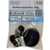 Kofferraum-Set 3tlg., Zurrgurt mit Klemmschloss schwarz