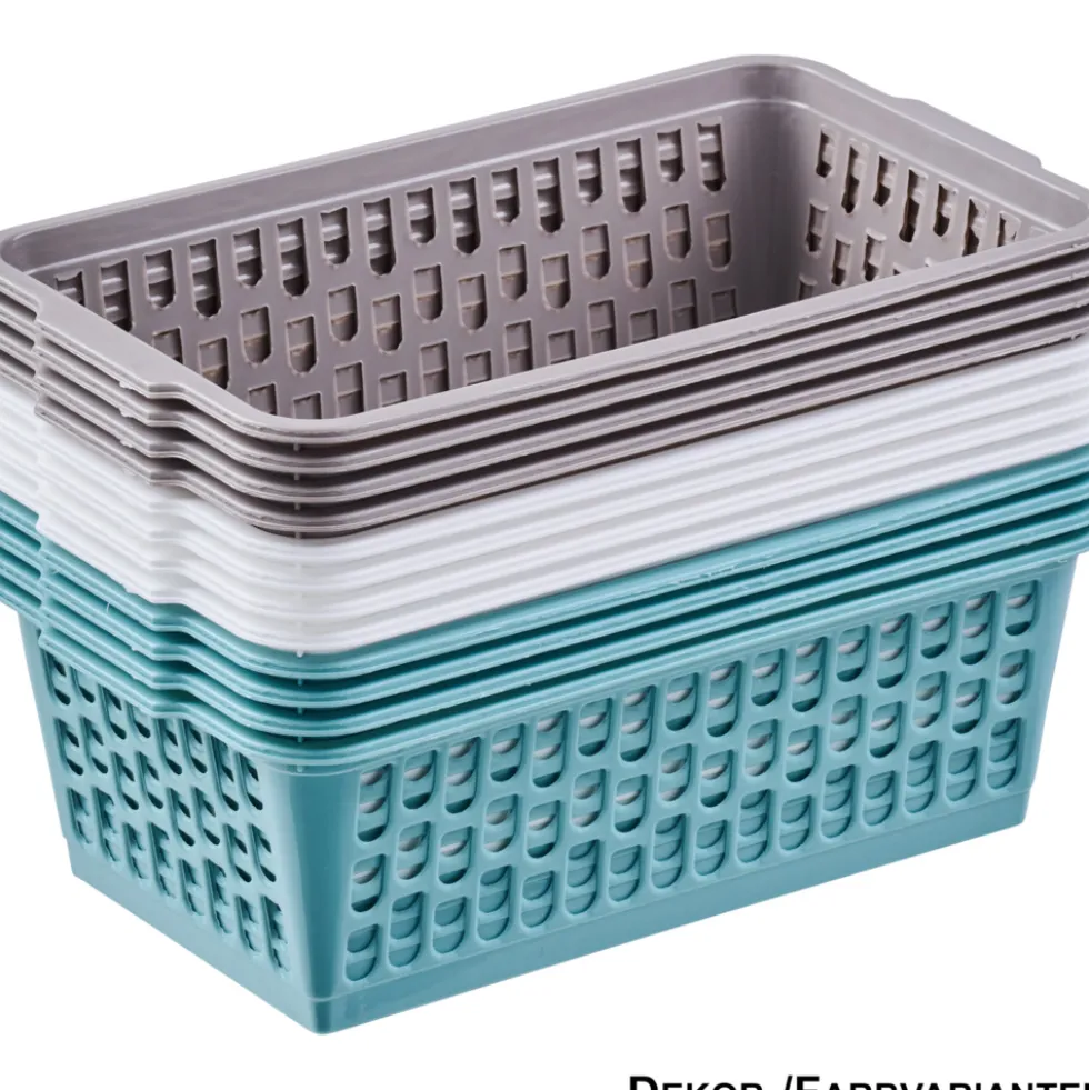 Körbchen 4er-Set klein 25,5 x 15 x 10,5 cm, sortiert