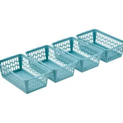 Körbchen 4er-Set klein 25,5 x 15 x 10,5 cm, sortiert