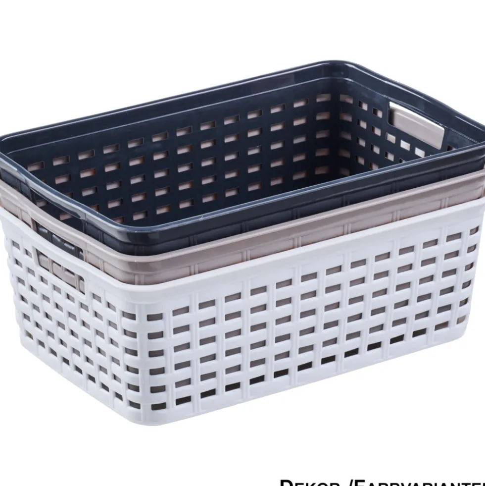 Körbchen klein Rattan-Optik 24 x 19 x 10 cm, sortiert