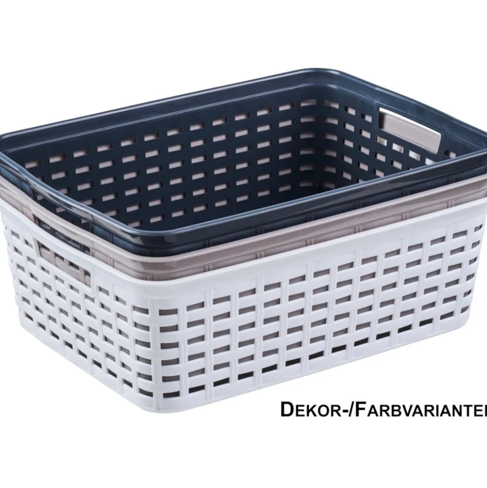 Körbchen mittel Rattan-Optik 39 x 29 x 13 cm, sortiert